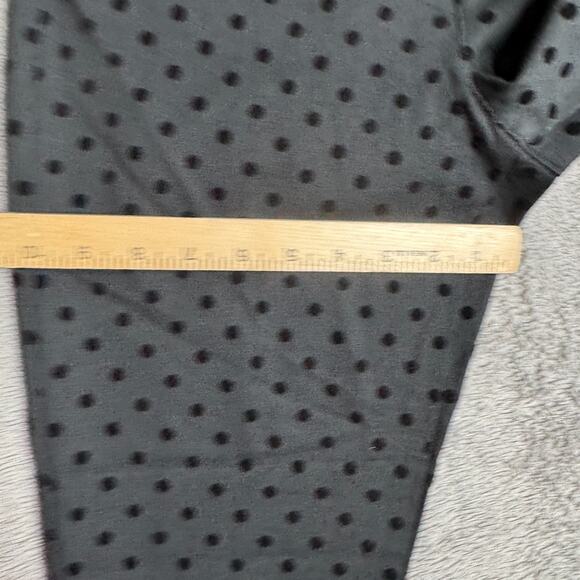 Old Navy Pixie Skinny High Rise Secret Pockets NWT Sz 8 Black Velvet Polka Dot - Picture 8 of 10